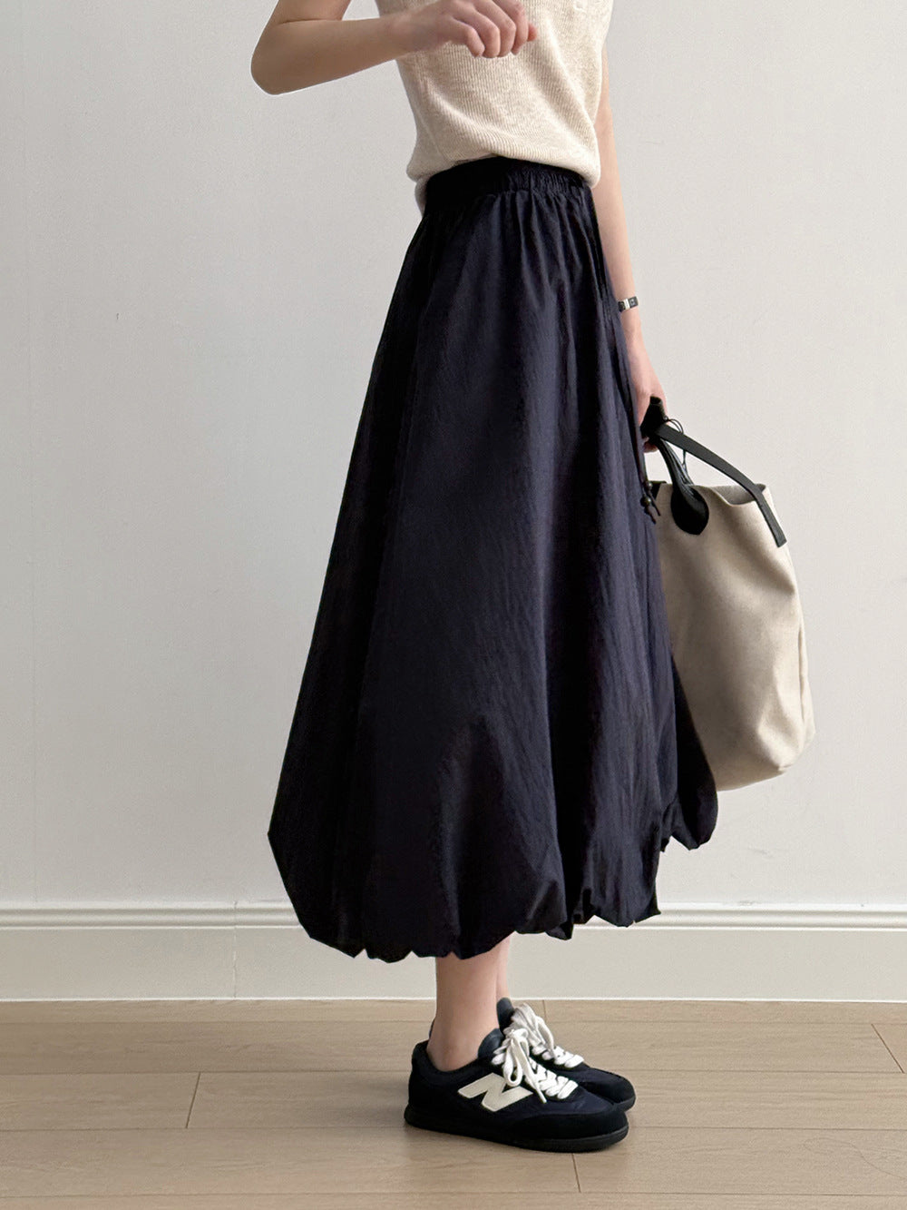 Women's Summer A-Line Skirt-White-M-Free Shipping Leatheretro