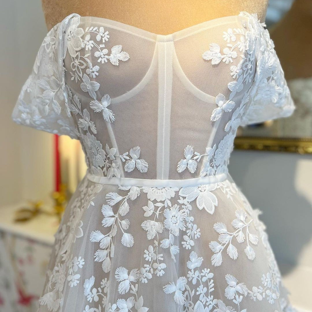 Garden Lace Mermaid Wedding Dress