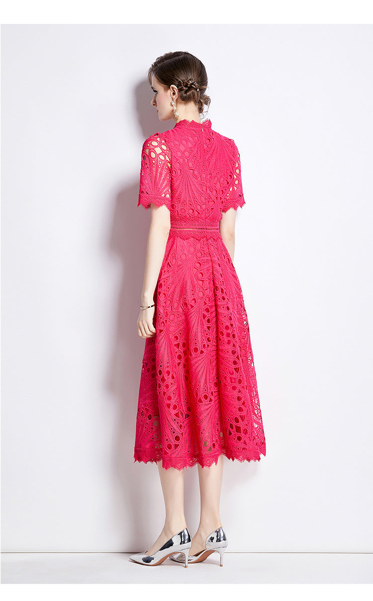 Elegant Vintage Lace Maxi Dress