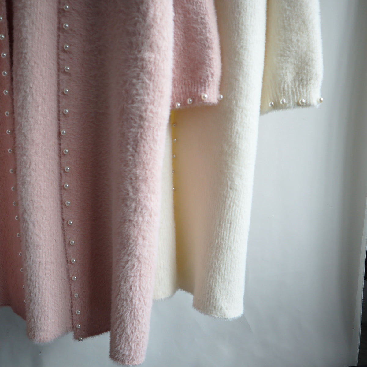 Leisure Mink Wool Winter Long Overcoat for Women