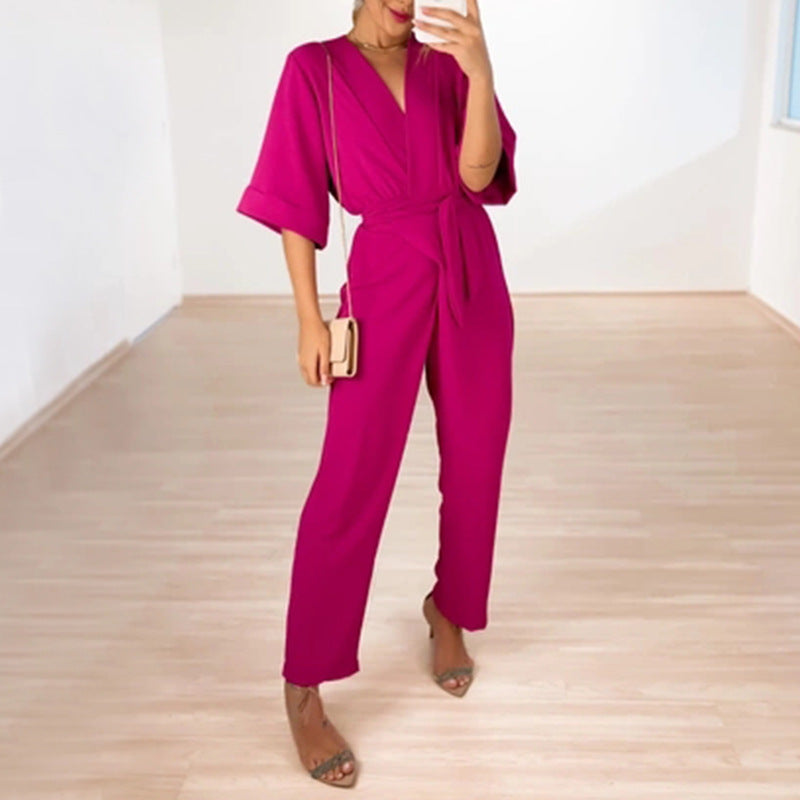 Casual Loose Plus Sizes Wide Legs Jumpsuits