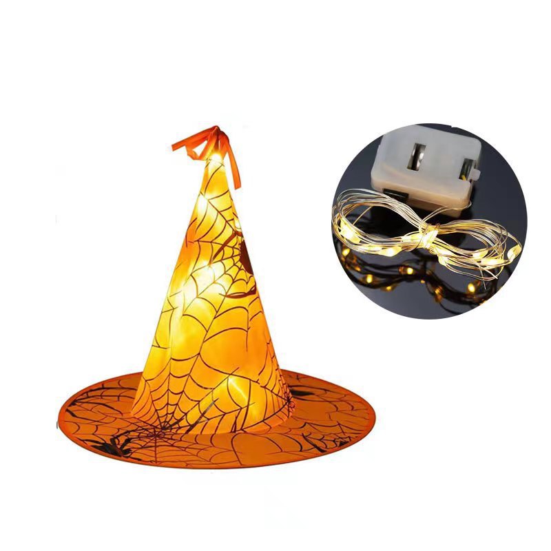 Glowing Witch Hat Light - Spooky Halloween Decor LED Witch Hat