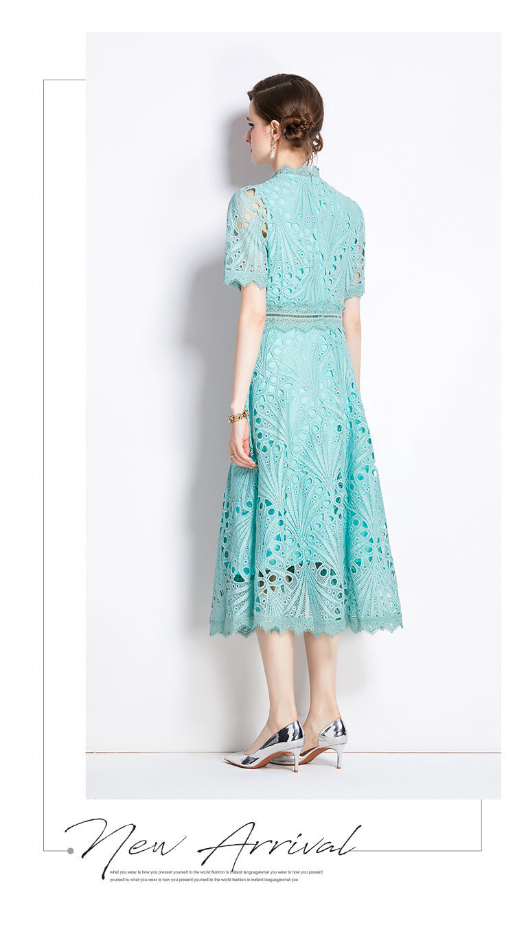 Elegant Vintage Lace Maxi Dress