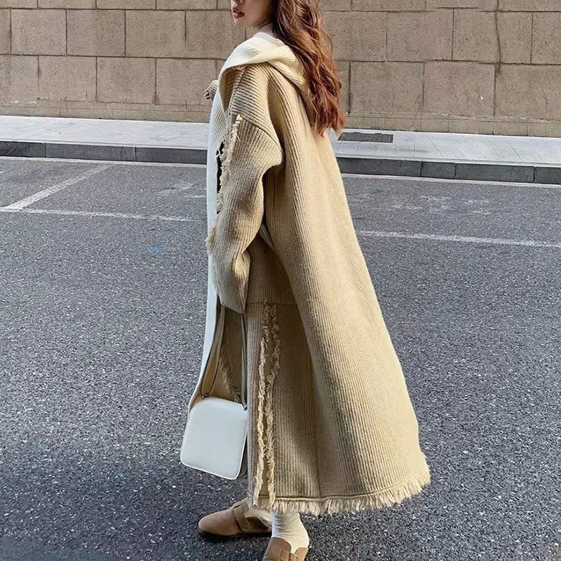 Fashion Tassels Long Sleeves Knitted Tops