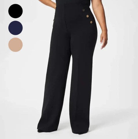 Women's High-Waisted Straight Leg Pants