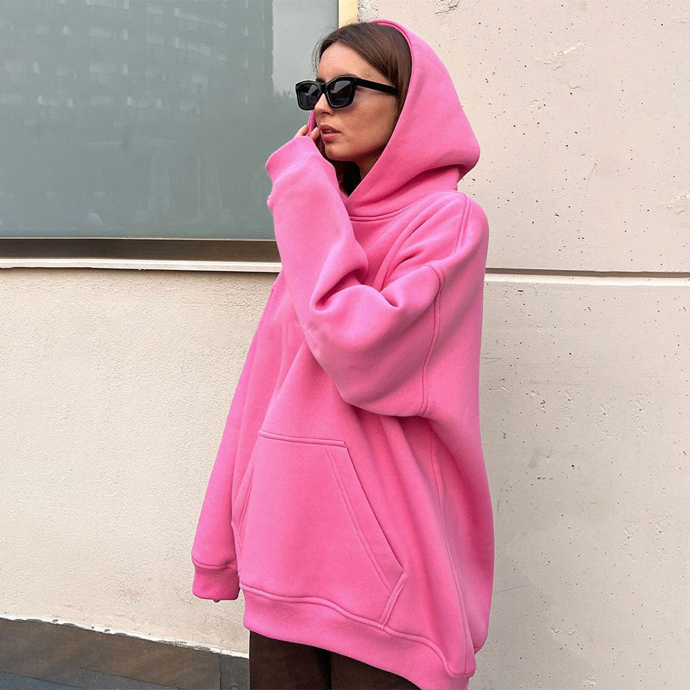 Casual Fall Winter Pockets Hoodies