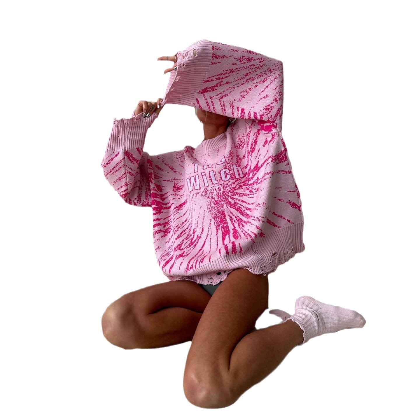 Casual Designed Letter Knitted Sweaters for Women