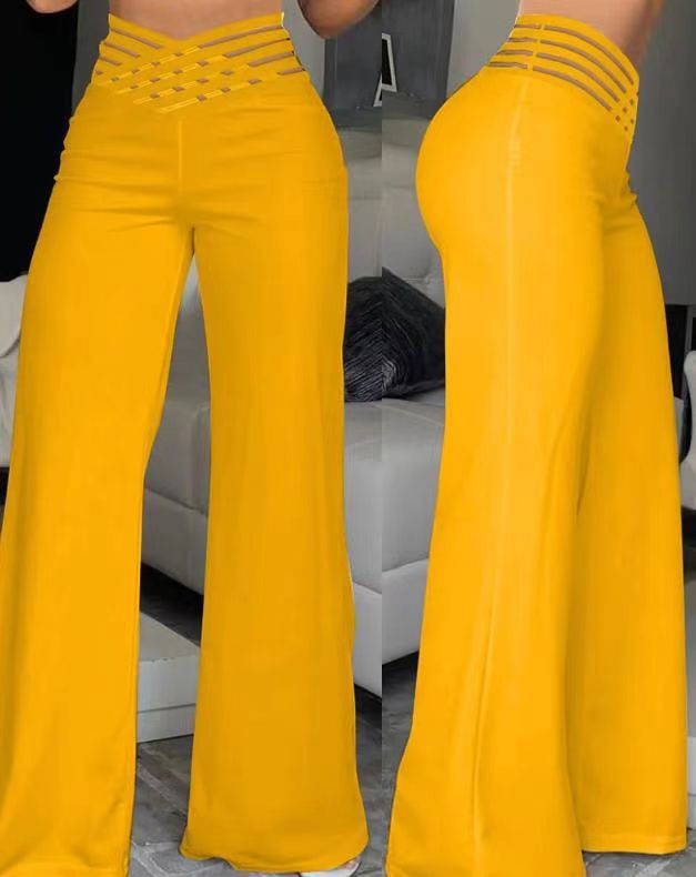 Casual Summer High Waist Wide Legs Pants