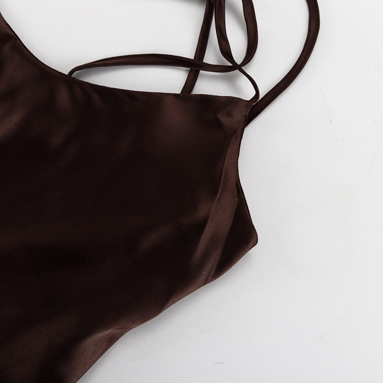 Sexy Satin Long Slip Dress