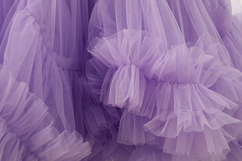 Layered Tulle Skirt with Floral Lace Trim-black-One Size-Free Shipping Leatheretro