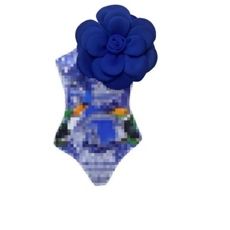 Women's 3D Floral Bikini Set – Sexy High-Cut Bathing Suit for Beach, Pool & Vacation