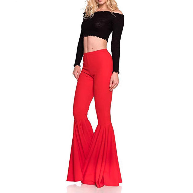 Sexy High Waist Mermaid Flare Pants