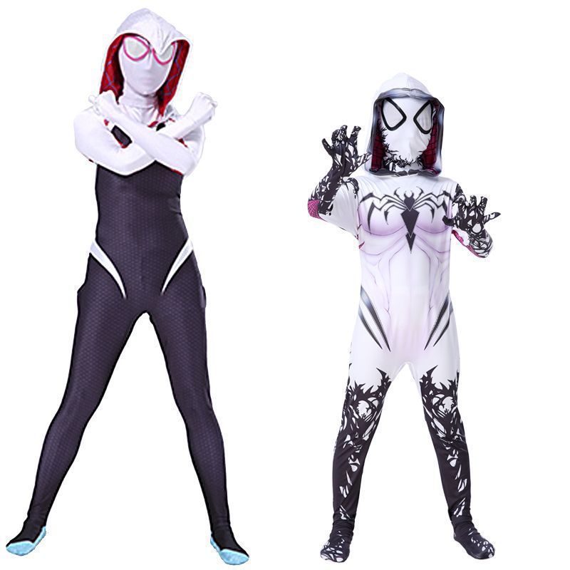 Halloween Kids Venom Gwen Cosplay Bodysuit