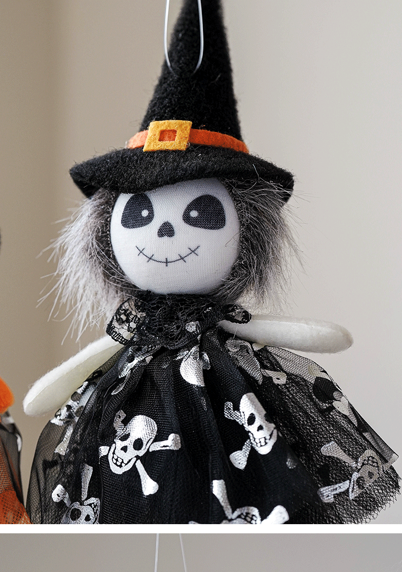 Halloween Decorations - Pumpkin, Ghost, Witch Figurine Hanging Ornaments