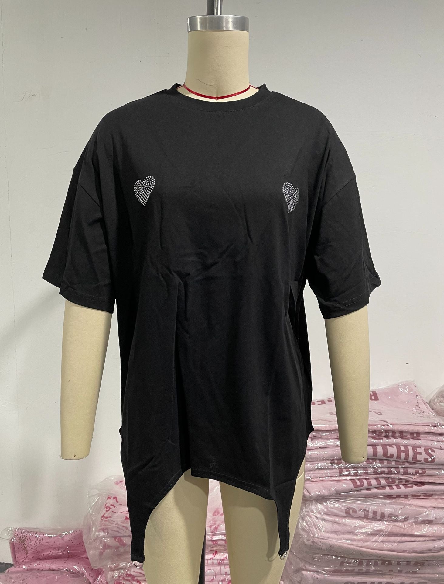 Designed Irregular Short Sleeves T Shirts
