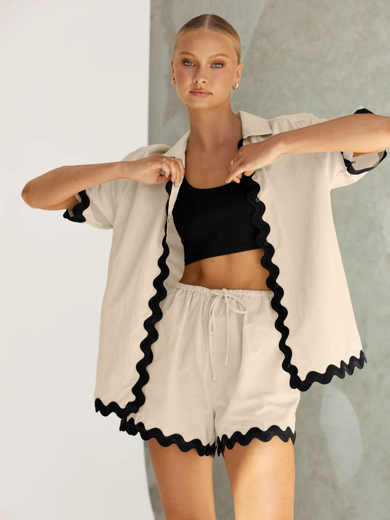 Casual Fashion Summer Two Pieces Short Suits