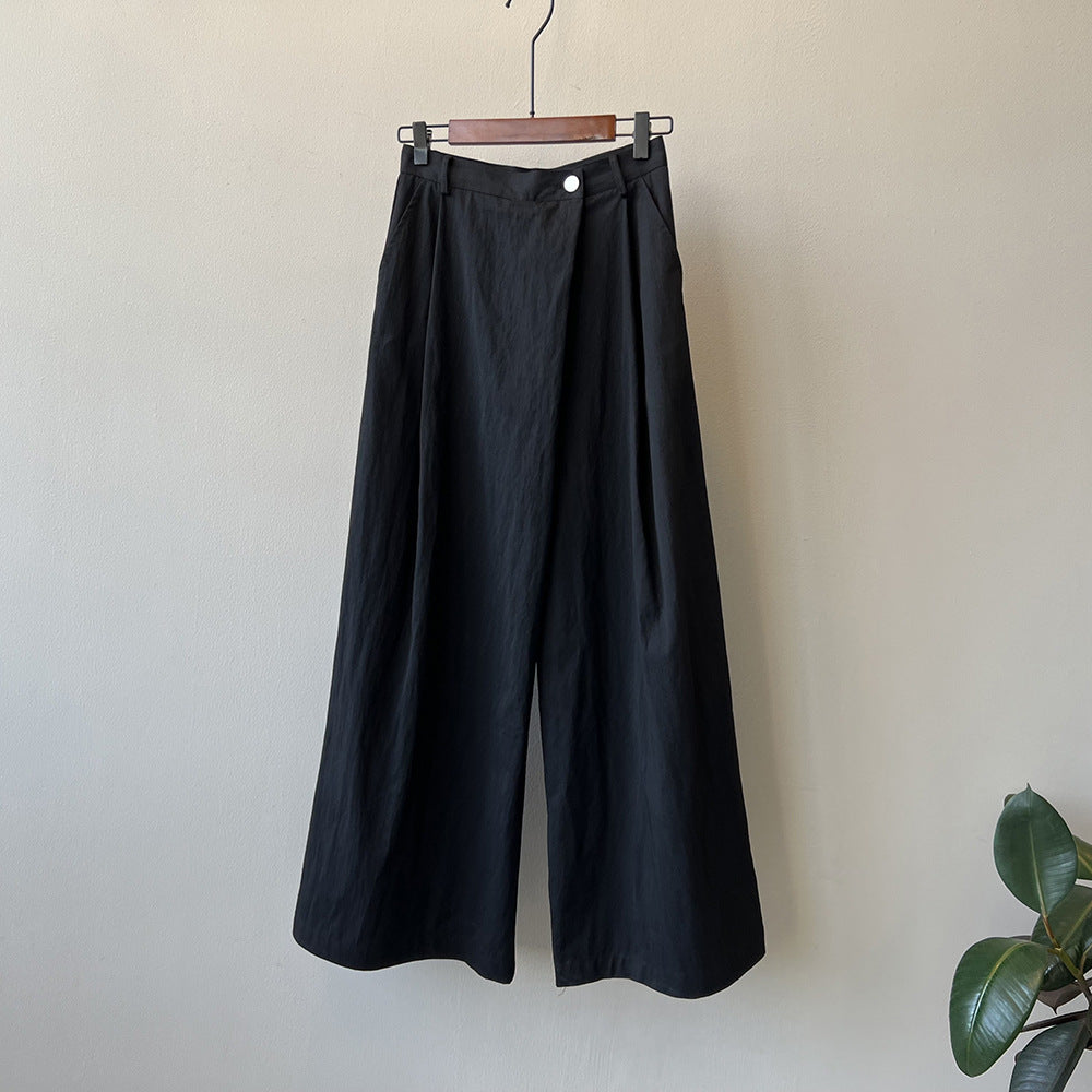 Women's Asymmetric Hem Wide-Leg Pants