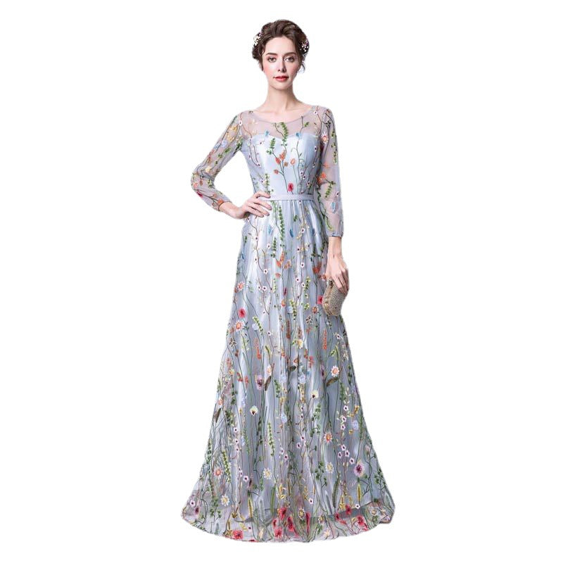 Vintage Elegant Long Sleeves Evening Dresses