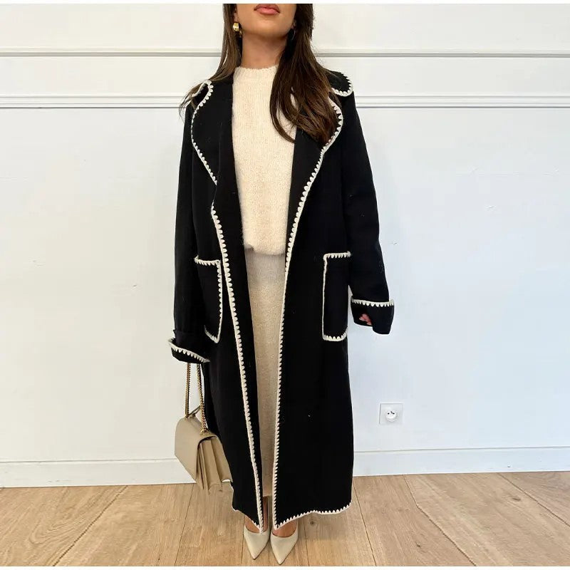 Fashion Winter Long Sleeves Woolen Coats