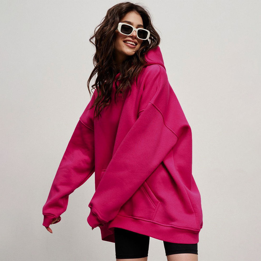 Casual Fall Winter Pockets Hoodies