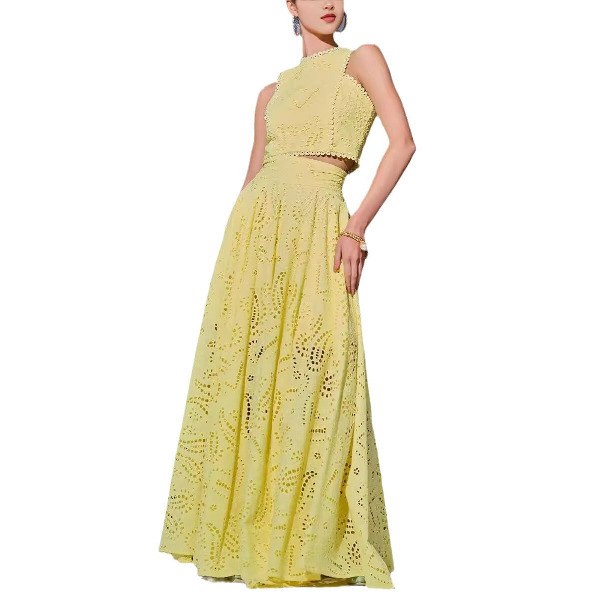 Women's Pocket Dress & Sleeveless Top Set