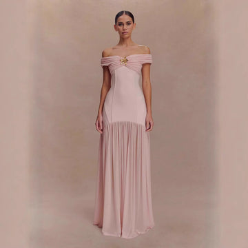 Elegant Floral Strapless Bodycon Dress