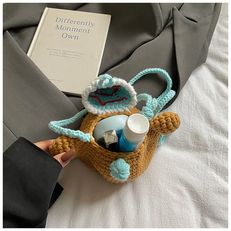 Handmade Knitted Bear Coin Purse