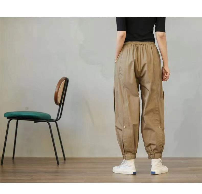 High-Waisted Cargo Jogger Pants