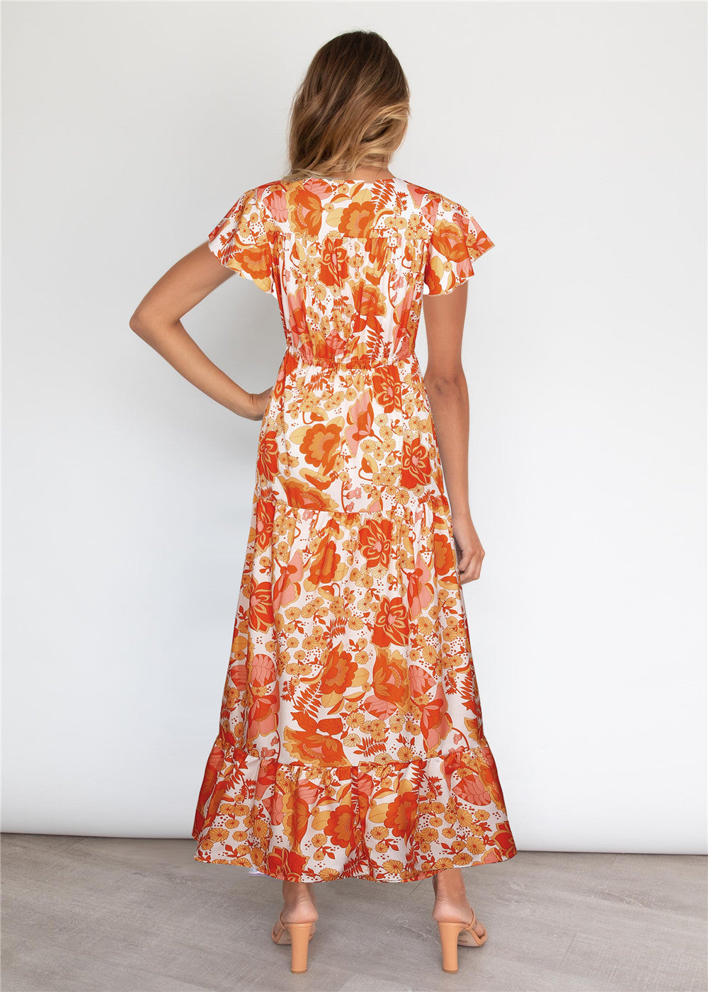 Summer Casual Foral Print Long Holiday Dresses