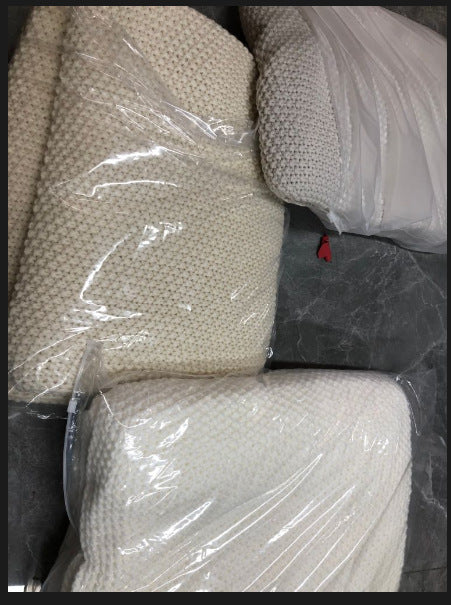 Knit Blanket – Cozy Office & Sofa Throw for AC Naps, Travel, and Home