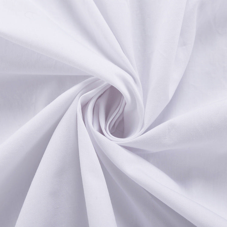 Oversized Fall White Button-Down Cotton Shirt for Women