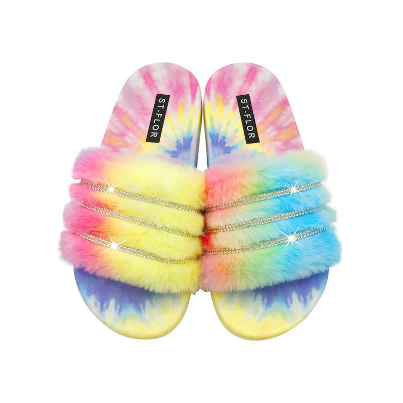 Fashion Women Colorful Flat Summer Slippers-STYLEGOING