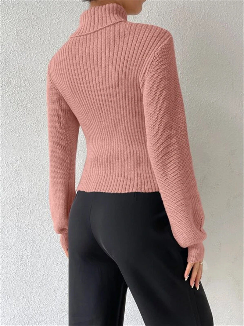 Sexy High Neck Knitted Sweaters