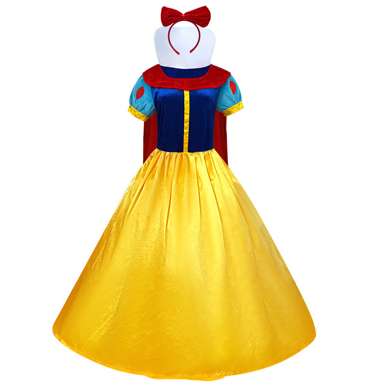 Snow White Costume Dress - Halloween Cosplay & Fairy Tale Stage Performance Outfit