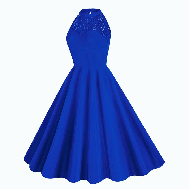 Elegant Sleeveless Halter Party Dresses-Dresses-Free Shipping at meselling99