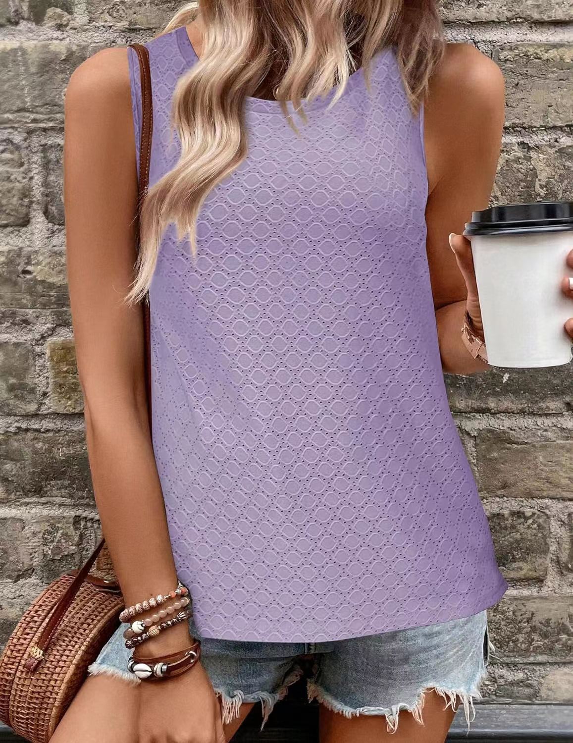 Summer Round Neck Sleeveless T Shirts