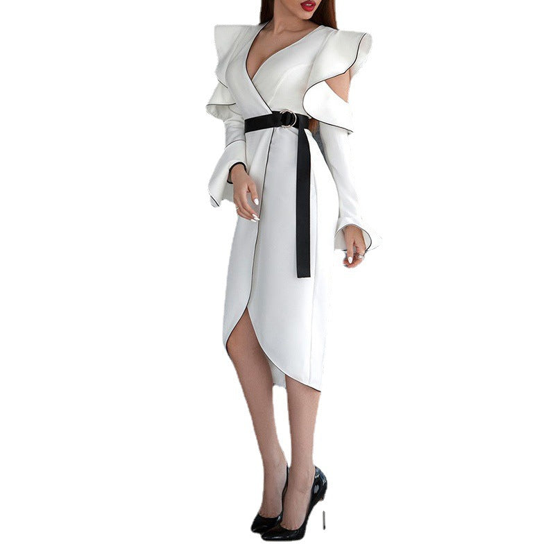 Women Sexy V Neck Bodycon Evening Dresses-Party Dresses-Free Shipping at meselling99