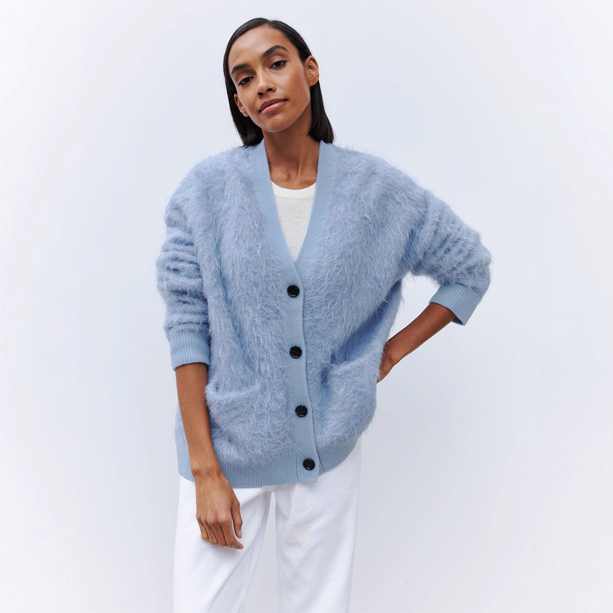 Women's Lazy Style Mink Sherpa Cardigan