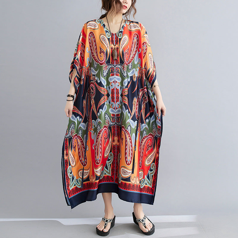 Casual Summer Plus Sizes Long Loose Dresses-Dresses-The same as picture-One Size-Free Shipping at meselling99