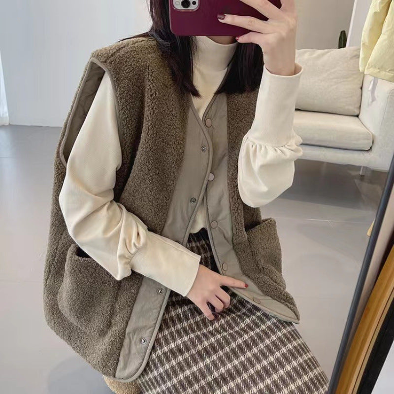 Fashion Women Fleece Warm Vest