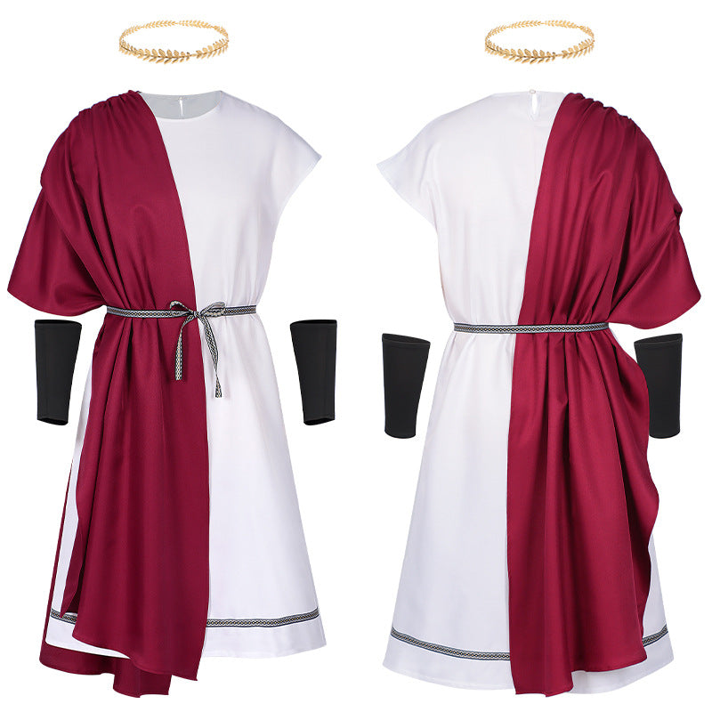 Greek Roman Toga Costume Set for Halloween Party & Cosplay