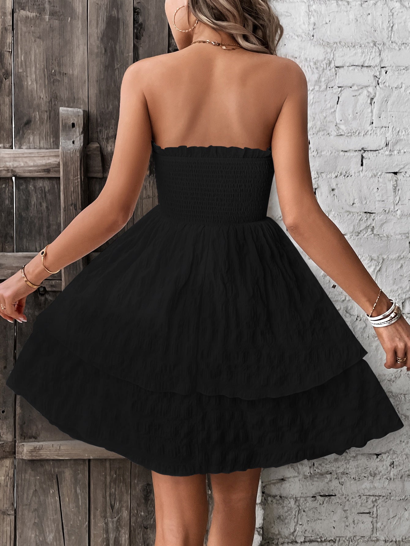 Sexy Strapless Summer Holiday Short Dresses