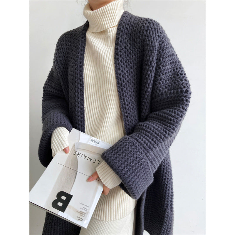 Casual Loose Knitted Long Cardigan Coats