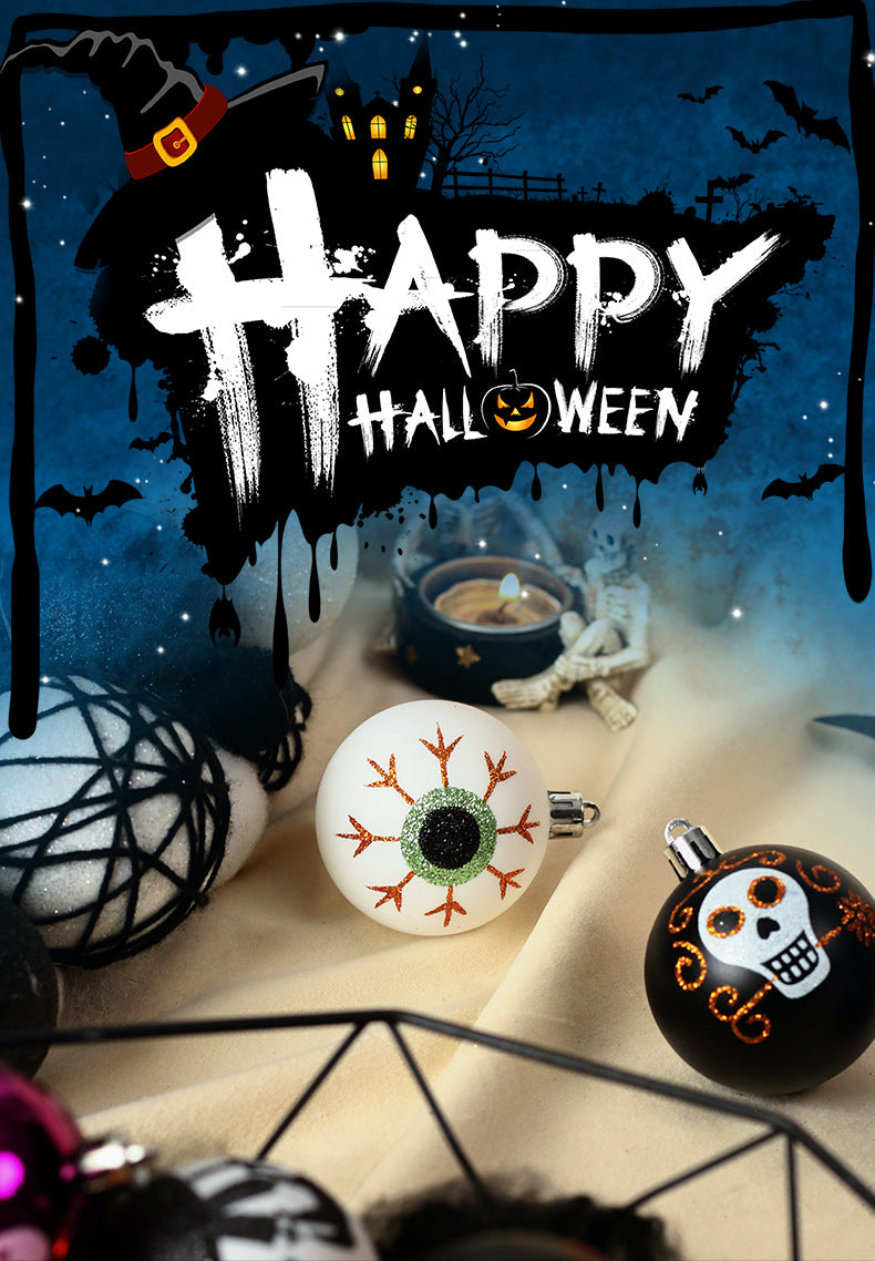 16-Pack Skull Themed Halloween Party Decorations for Home & Tree