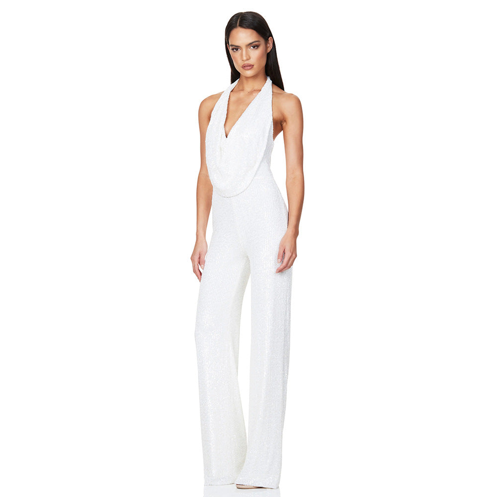 Sexy Sequined Sleeveless Jumpsuits for Party