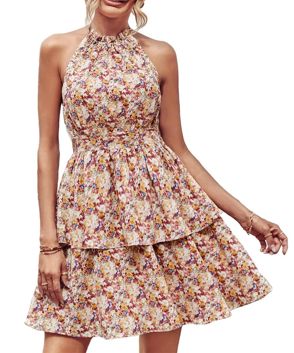 Casual Halter Sleeveless Summer Daily Dresses