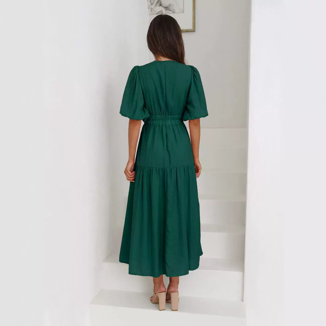 Fashion V Neck Summer Long Dresses for Women