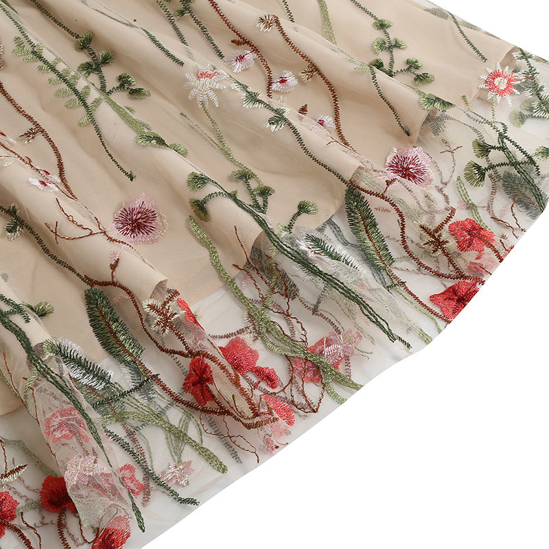 Vintage Sleeveless Embroidery Dresses-Dresses-Free Shipping at meselling99