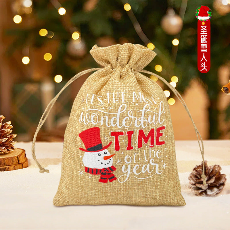 Christmas Drawstring Gift Bag for Apples 24pcs/Set
