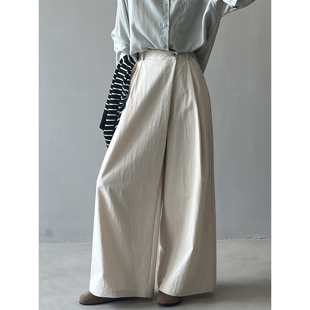 Women's Asymmetric Hem Wide-Leg Pants